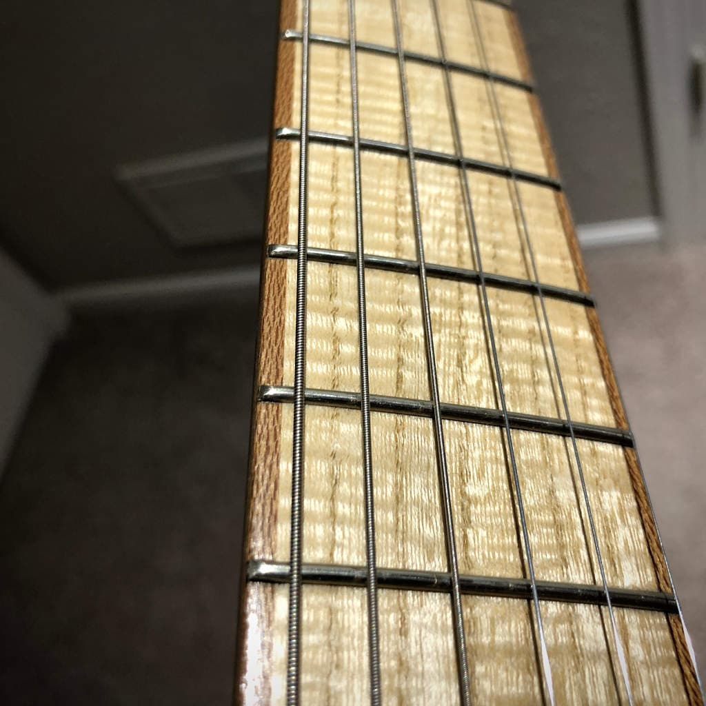 Curly Hackberry fretboard